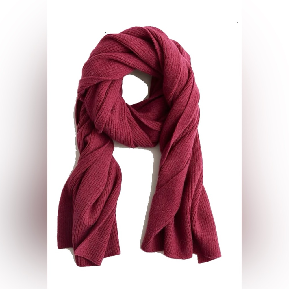 EUC J. crew raspberry ribbed scarf